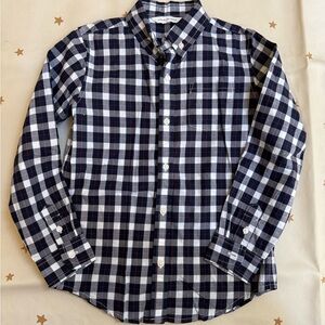 Janie and Jack Boys Plaid Shirt - Navy, White, and Red